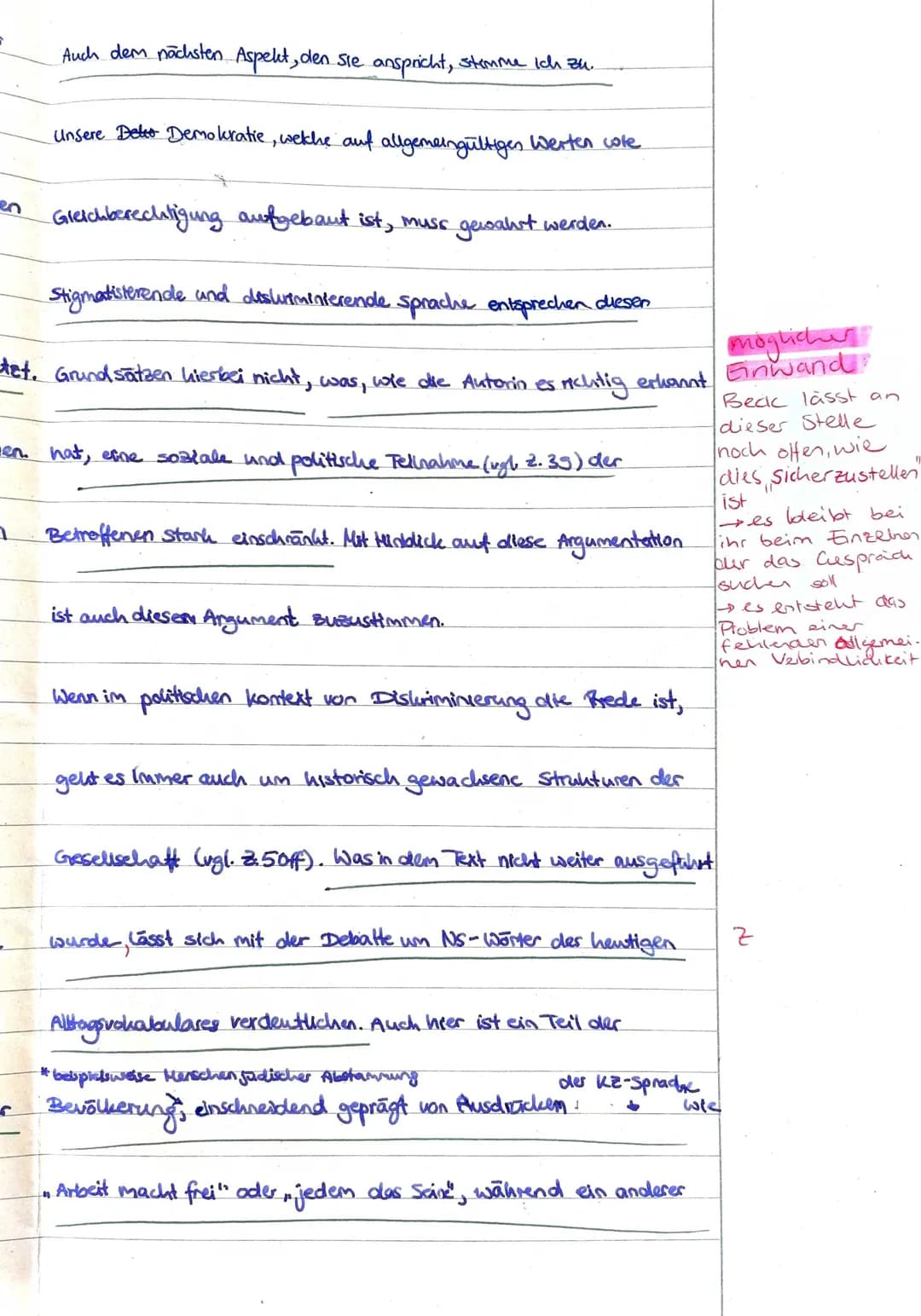 Deutsch Klausur 3.
Die politische Korrektheit vieler Begrifflichkeiten ist eine Thematik,
-die aktuell öffentlich stark diskutiert wird. Imm