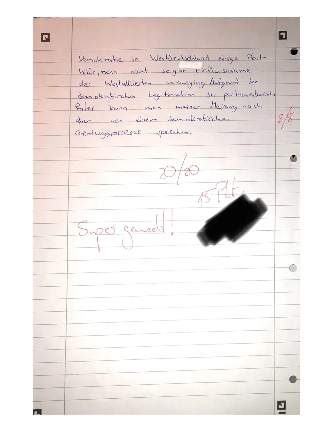 1. Analysieren Sie die Karikatur.
19. Oktober 1949
So muß er ja gedeihen!"
2. Positionieren Sie sich zu der Frage, ob der Gründungsprozess d