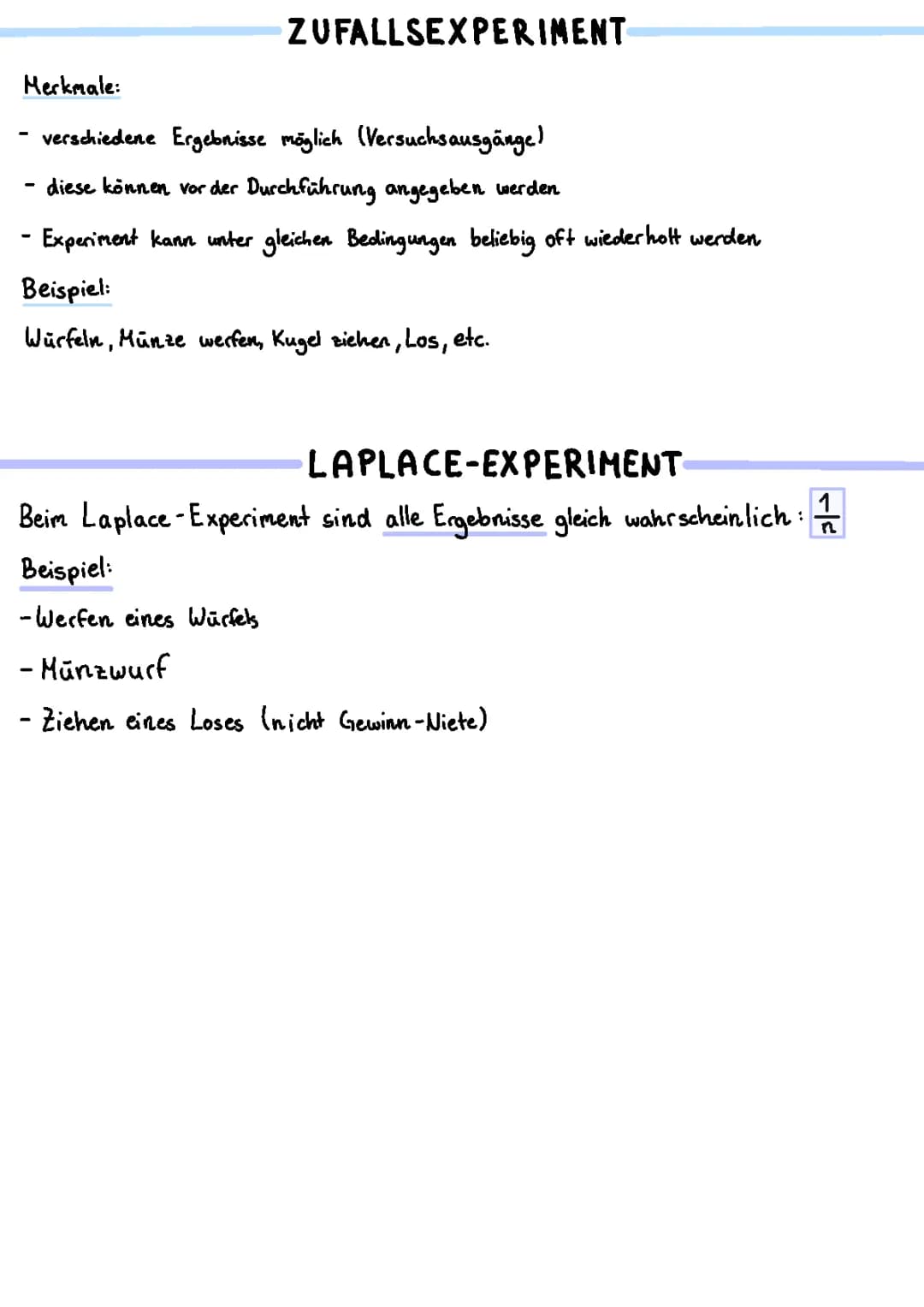 Wahrscheinlichkeiten (Zufallsexperiment, Laplace-Experiment, relative Häufigkeit, Wahrscheinlichkeit (berechnen), mehrstufige Zufallsexperimente, Baumdiagramme, Pfadmultiplikations/-additionsregel)