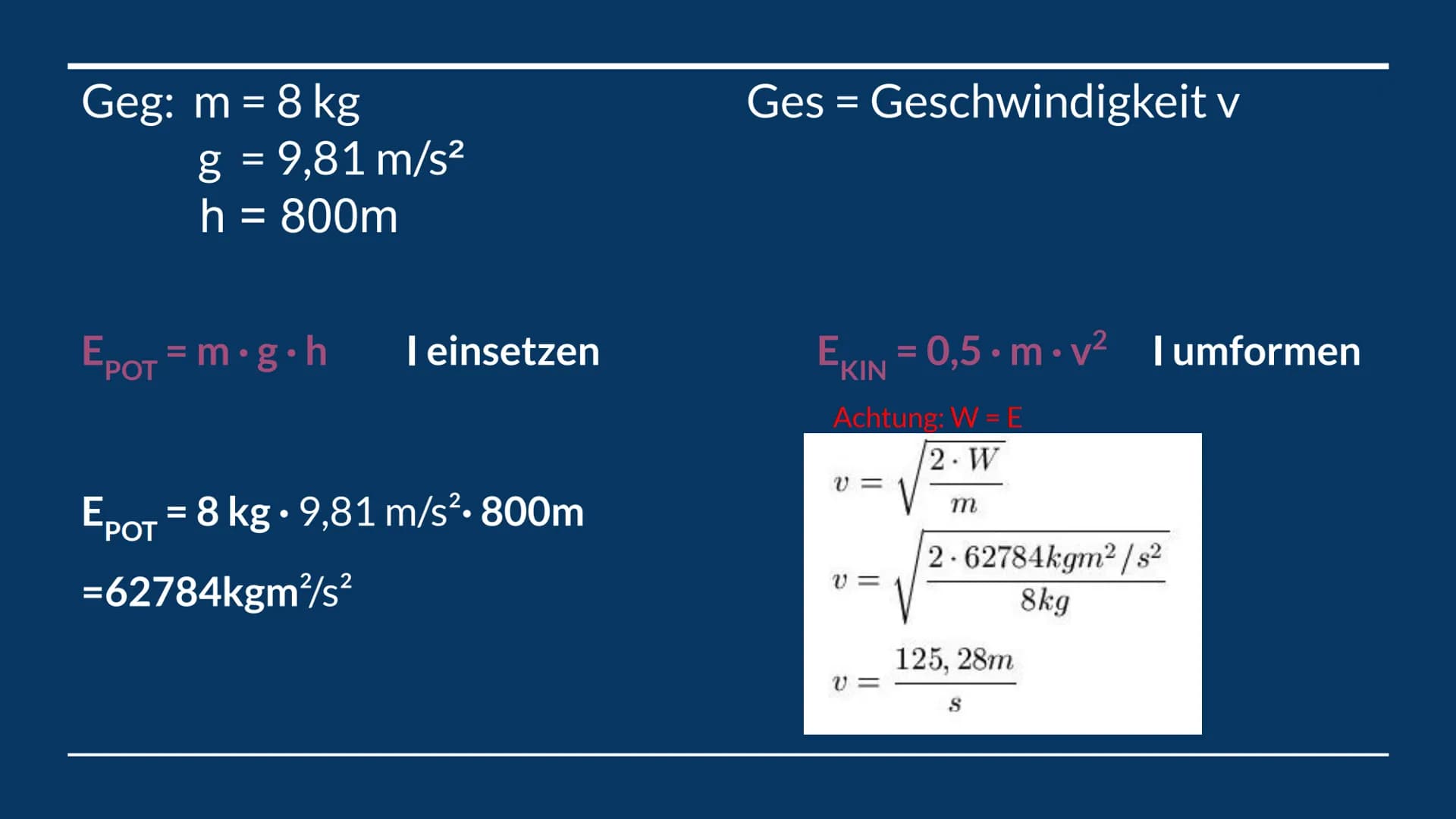 Physik- Gliederung
Was ist Energie (allgemein)?
-Definition & Energieformen
-Kinetische und potentielle Energie
-Beispielaufgabe
Was ist die