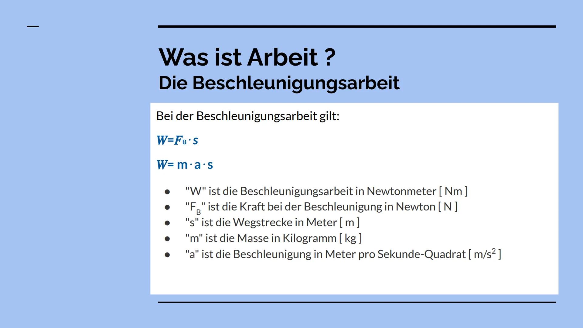 Physik- Gliederung
Was ist Energie (allgemein)?
-Definition & Energieformen
-Kinetische und potentielle Energie
-Beispielaufgabe
Was ist die