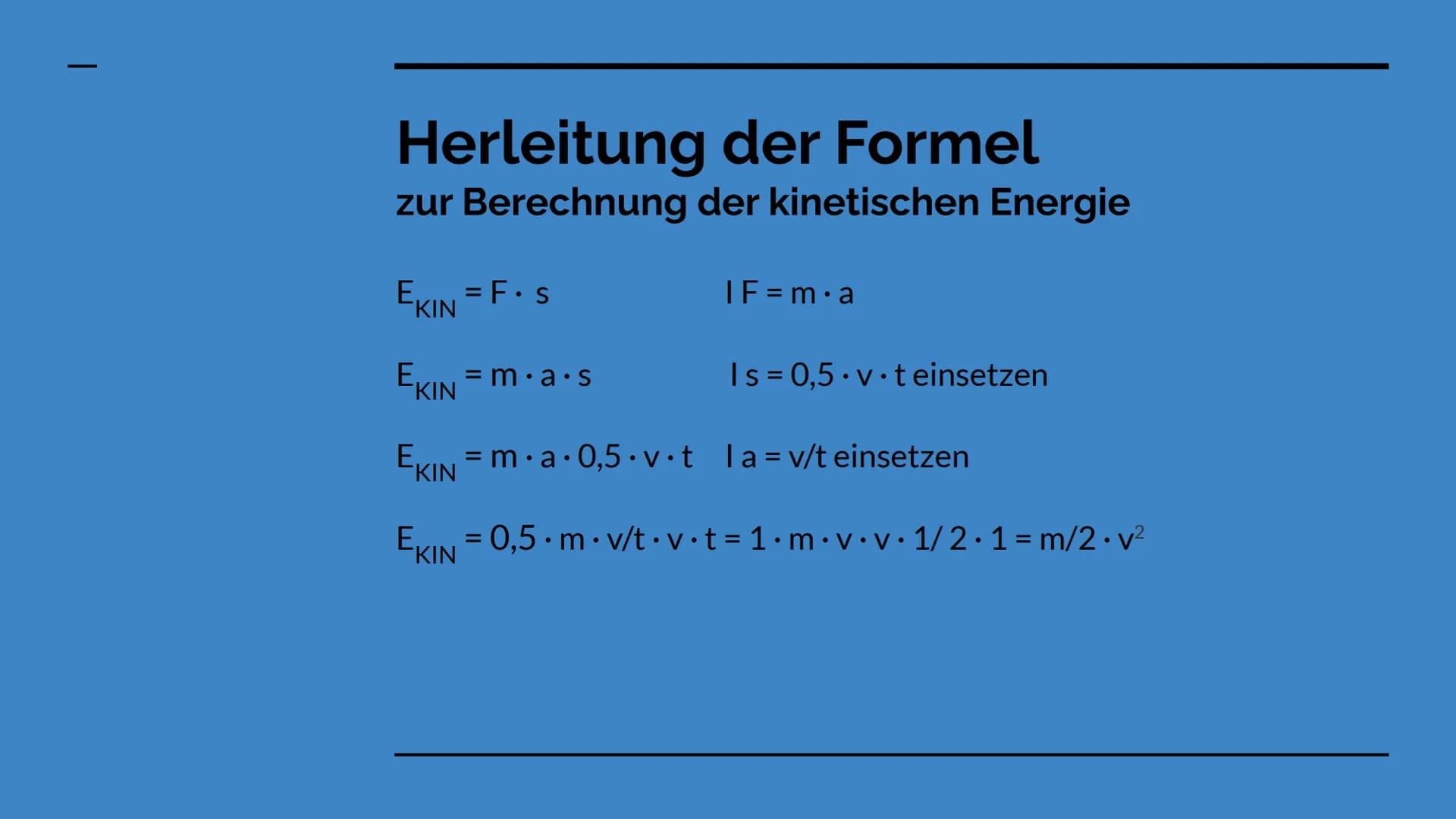 Physik- Gliederung
Was ist Energie (allgemein)?
-Definition & Energieformen
-Kinetische und potentielle Energie
-Beispielaufgabe
Was ist die