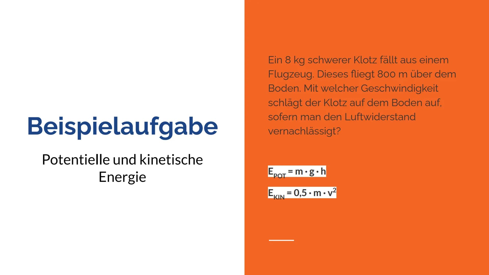 Physik- Gliederung
Was ist Energie (allgemein)?
-Definition & Energieformen
-Kinetische und potentielle Energie
-Beispielaufgabe
Was ist die