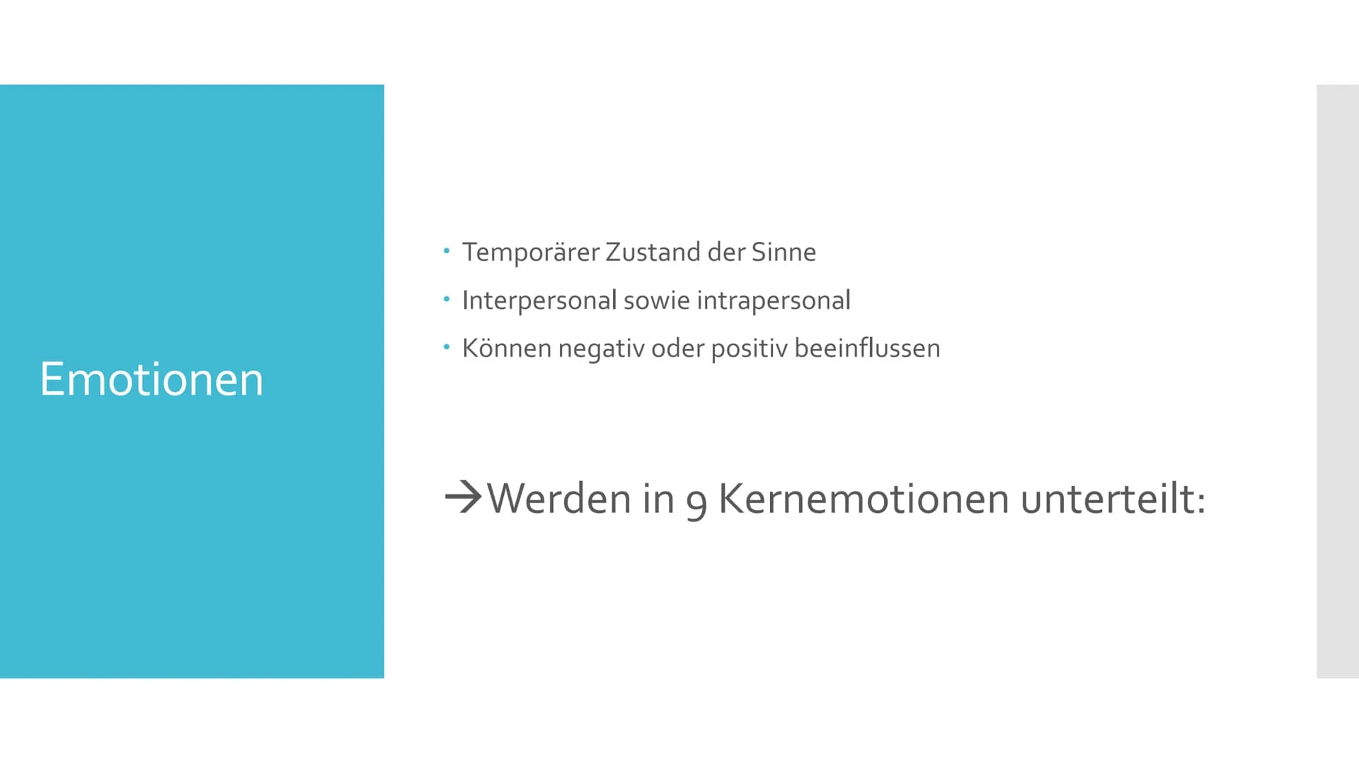 Emotionale Intelligenz
Was nützt ein hoher IQ, wenn man ein emotionaler Trottel ist? 1.
2.
Emotionen
Geschichte der emotionalen Intelligenz
