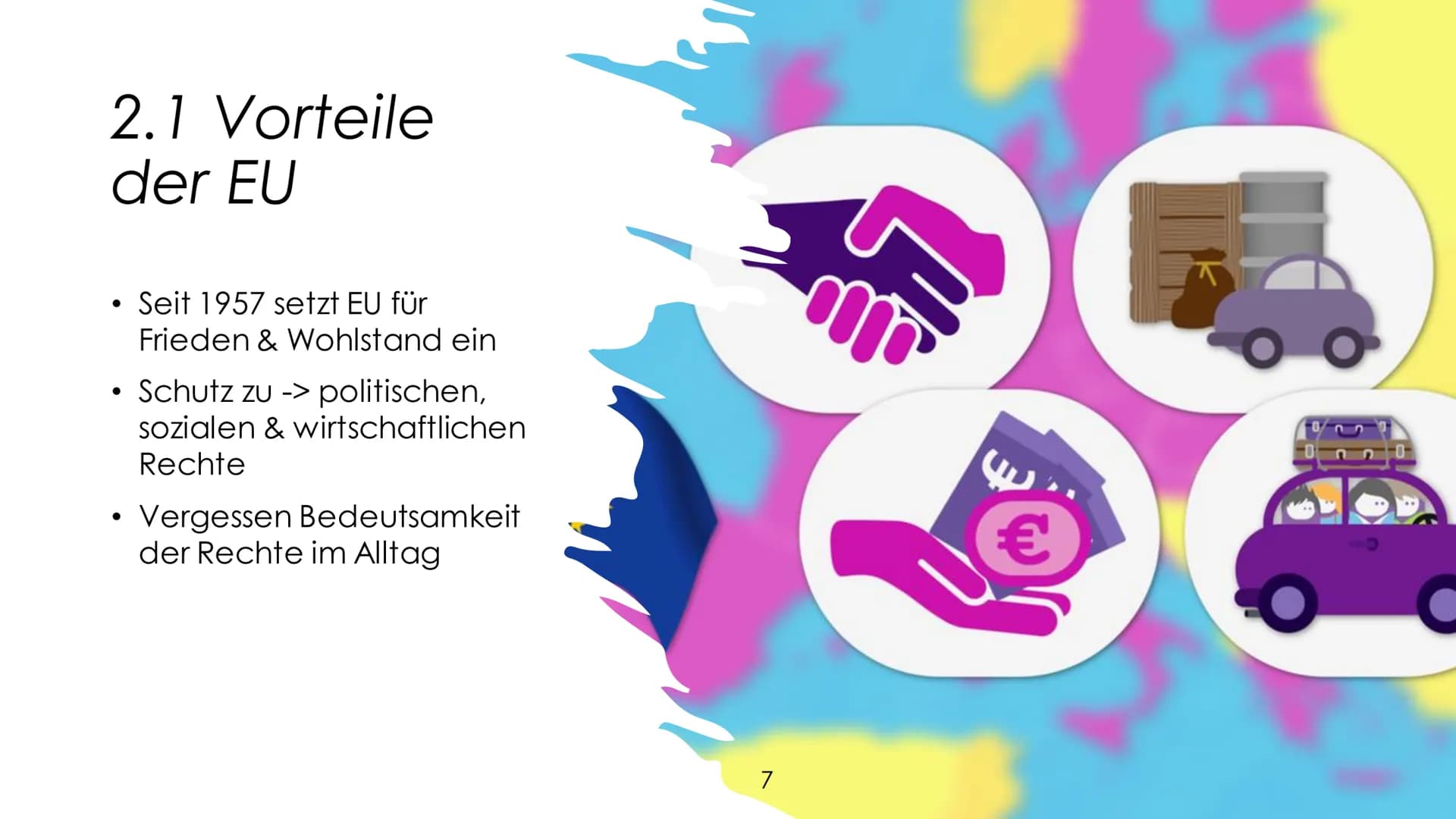 Inwiefern stellt die EU ein Erfolgskonzept dar? Gliederung
1. Die EU im Überblick
1.1 Was ist die EU?
1.2 Entstehung der EU
2. Europäische I