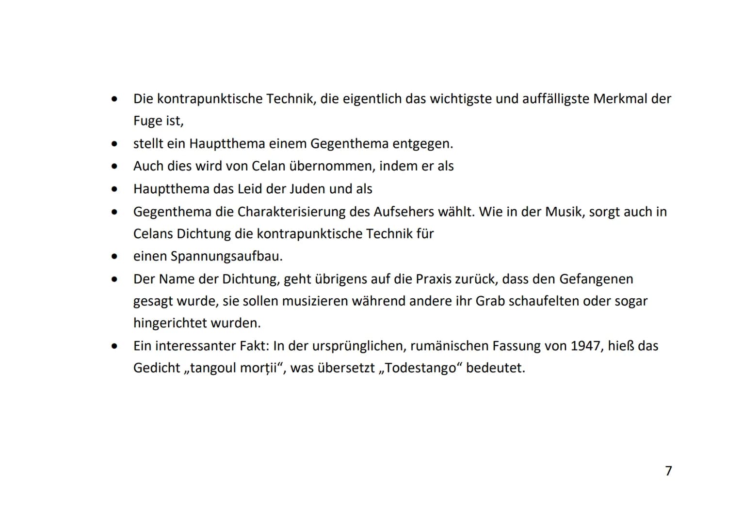 Schwarze Milch der Frühe wir trinken sie abends wir trinken sie mittags und morgens wir
trinken sie nachts.
Erstmal hört sich das jetzt sehr