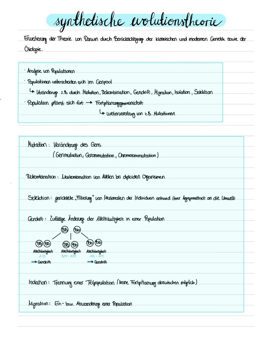 synthetische wolutionstheorie
Erweiterung der Theorie von Darwin durch Berücksichtigung der klassischen und modernen Genetik savie der
Ökolo