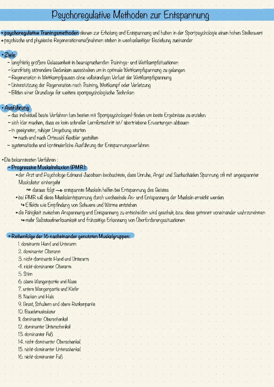 Entspannung im Sportunterricht Grundschule: Autogenes Training & Progressive Muskelentspannung