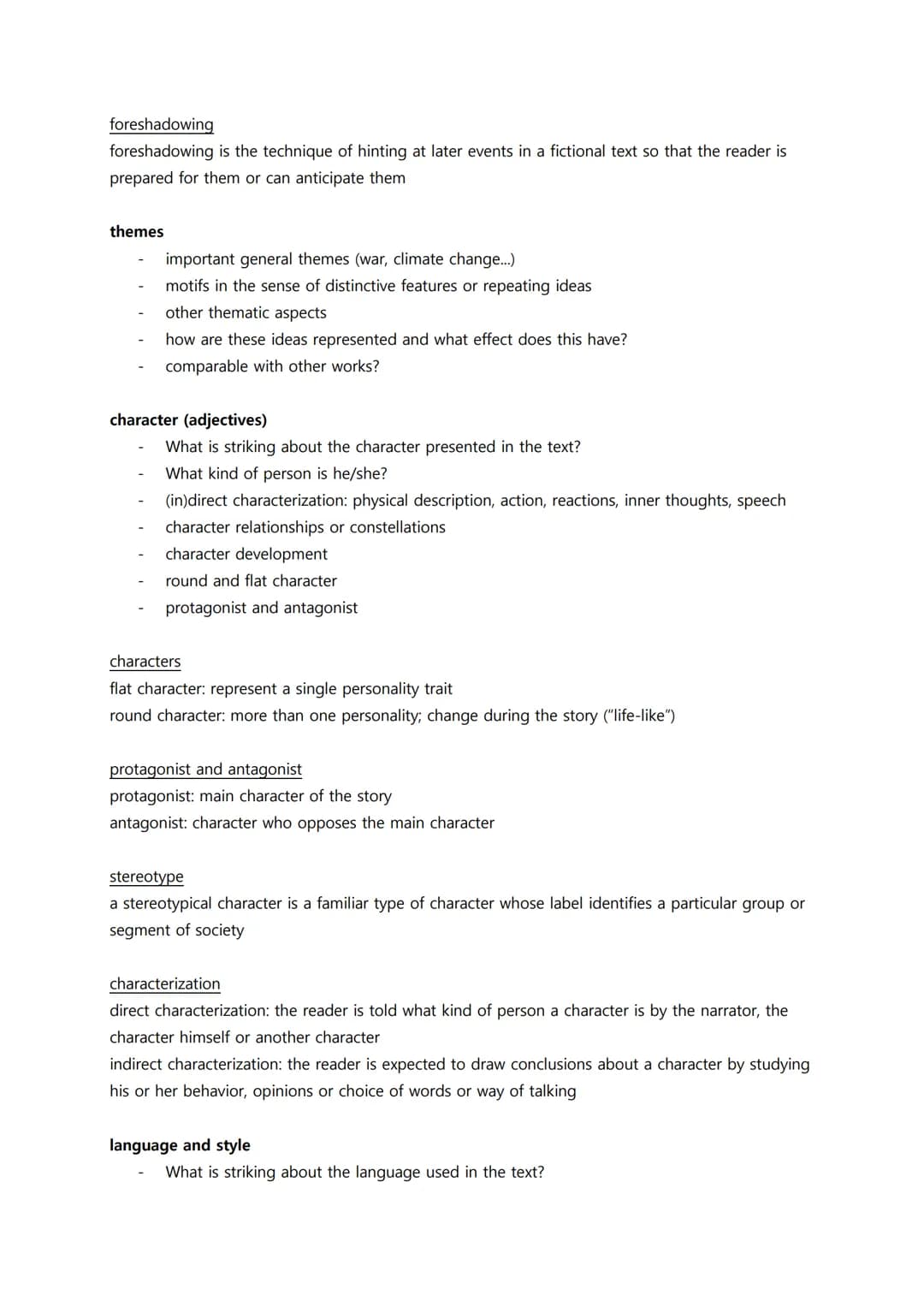 Nigeria Lernzettel
introduction
(X is portrayed as an aggressive/intelligent/ambivalent etc. character by use of narrative
techniques X and 