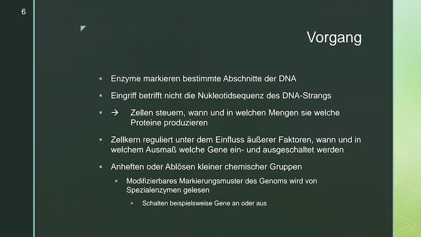 Schunk, Nele, Q2c
Epigenetik Nele Schunk
Definition:
●
●
Epigenetik
Epigenetische Veränderungen:
Bei Genmutation kommt es zu einer Änderung 