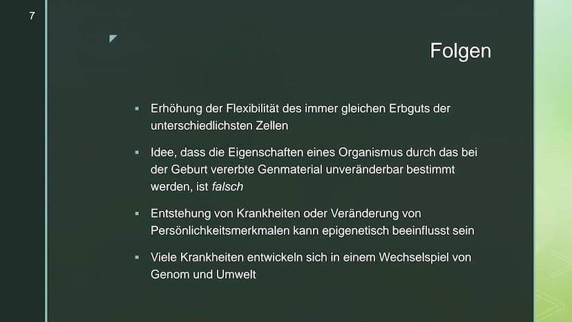 Schunk, Nele, Q2c
Epigenetik Nele Schunk
Definition:
●
●
Epigenetik
Epigenetische Veränderungen:
Bei Genmutation kommt es zu einer Änderung 