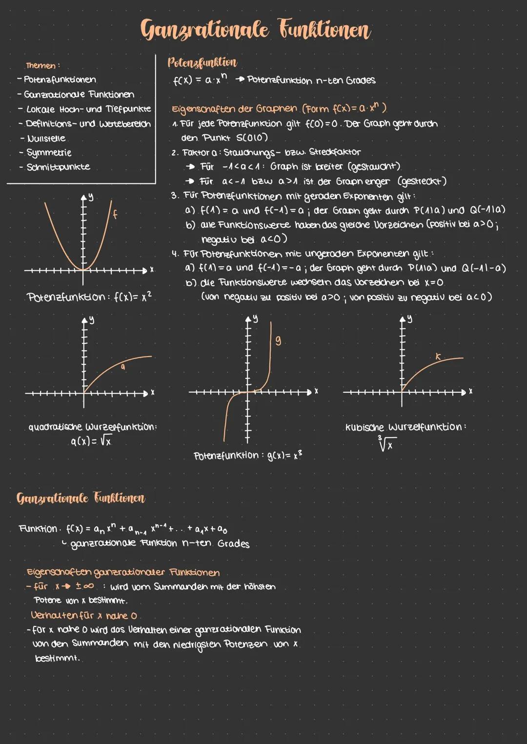 Ganzrationale Funktionen