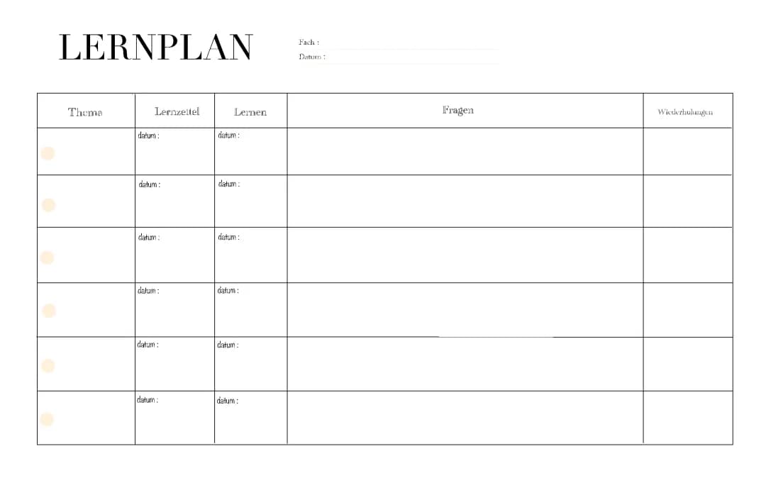Lernplan 