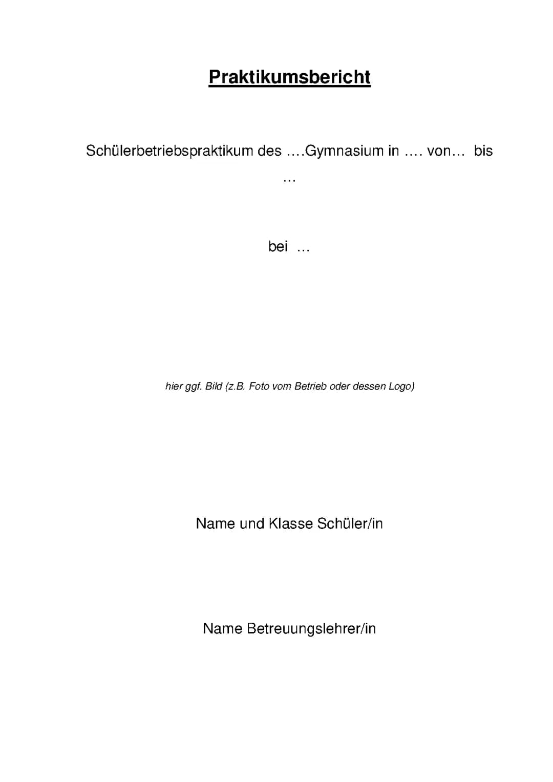 Dein Praktikumsbericht: Vorlage und Beispiele für die Sparkasse