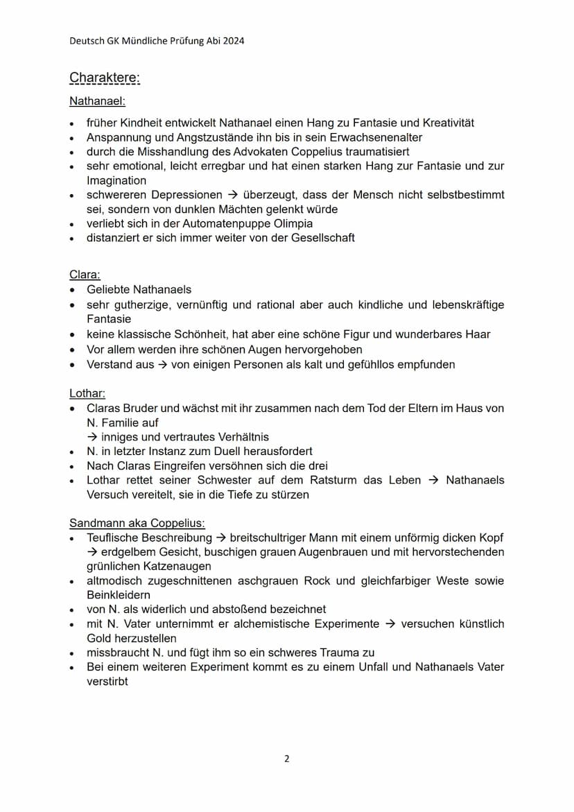 Deutsch GK Mündliche Prüfung Abi 2024
Q1.1- Lyrik der Romantik
→ Reaktion auf das Monopol der Vernunft gerichteten Philosophie der Aufklärun
