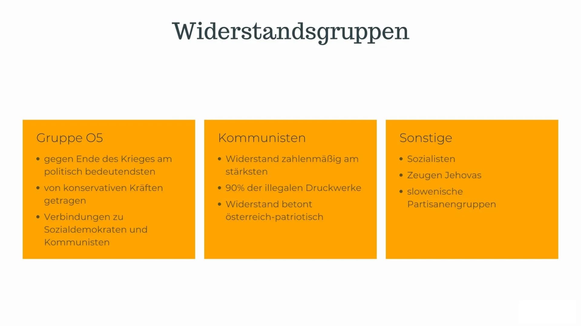 "Anschluss"
Österreich 1
2
3
Politische Ereignisse
während der Handlung
Wichtige konkrete Ereignisse
Rücktritt Schuschniggs
Reaktionen der B