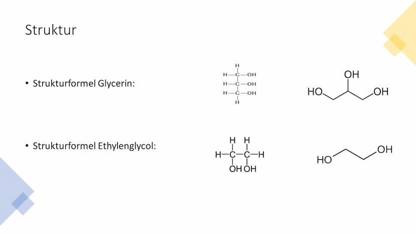 Mehrwertige Alkohole Inhaltsverzeichnis
• Was sind mehrwertige Alkohole?
Wichtige Verbindungen der Stoffklasse
• Weitere Verbindungen der St