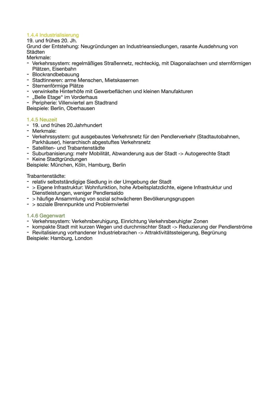 Zusammenfassung Stadtentwicklung
1.DIE EUROPÄISCHE STADT
1.1 Stadtdefinitionen
Statistischer Stadtbegriff: Er dient als Abgrenzung zwischen 