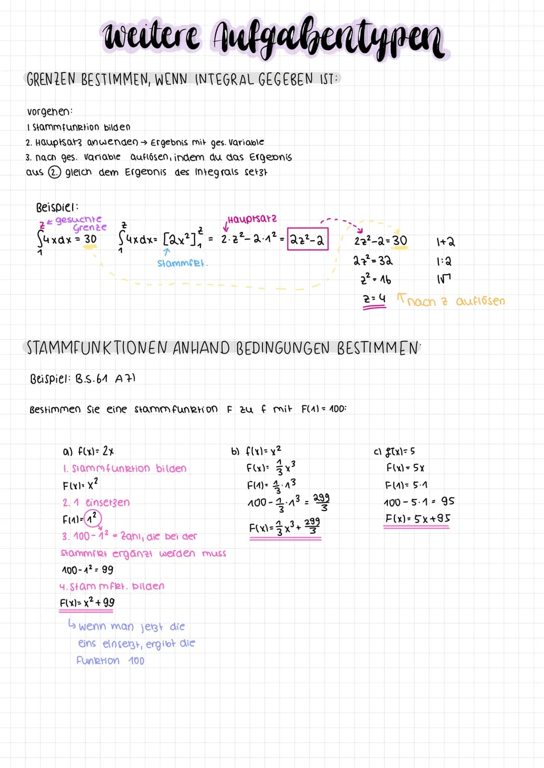 integral-
zeichen
Integrace
Funktion
↓
f(x) dx
f(x)
хи
x3
c.xn
2
b
a
-4-x
Integrale mit dem GTR berechnen:
Graph f(x) eintippen → DRAW → F5 