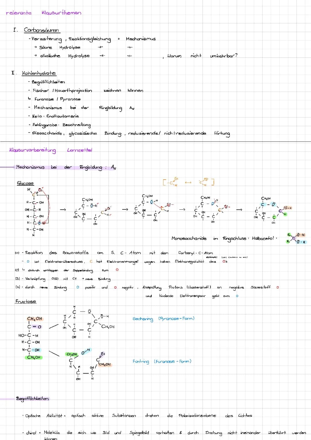 Kohlenhydrate/Carbonsäuren