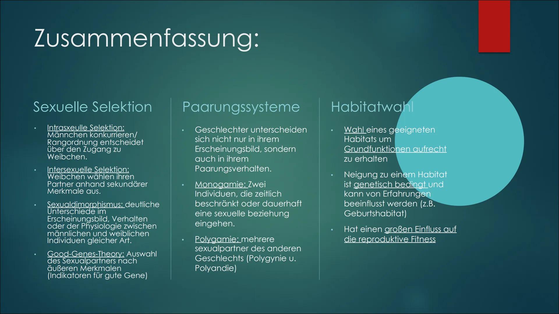 Referat über die
sexuelle Selektion,
Paarungssysteme und
die Habitatwahl von
Lebewesen Sexuelle Selektion:
O Intrasexuelle Selektion: Männch