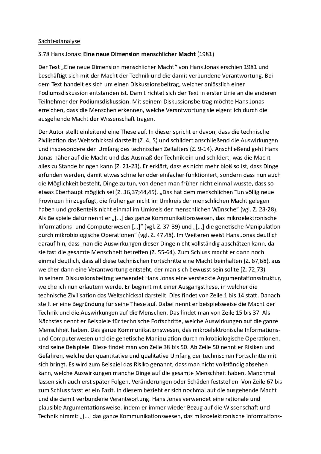 Hans Jonas: Prinzip Verantwortung, Umweltethik und mehr – Einfache Zusammenfassung
