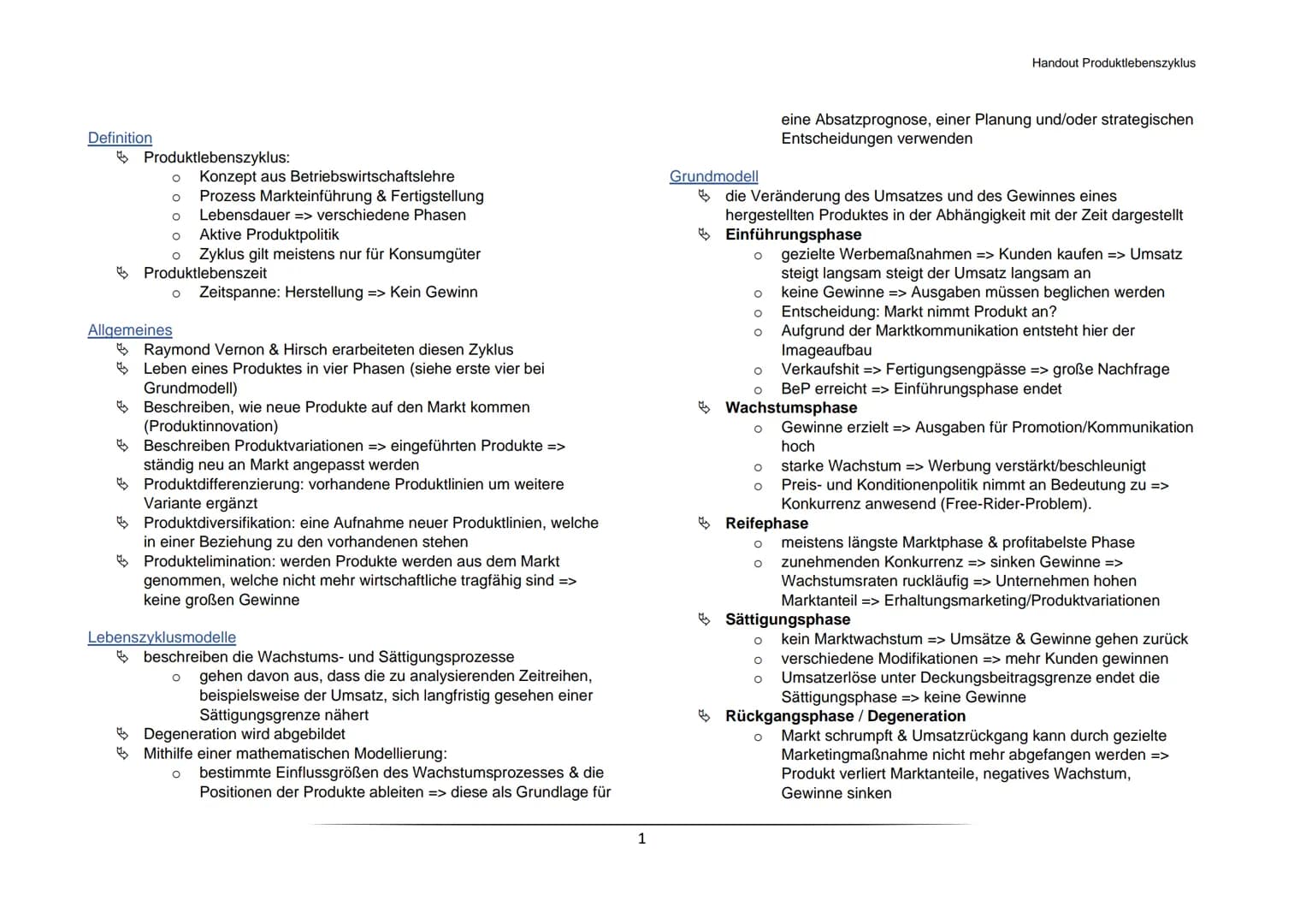 Produktlebenszyklus Definition
Produktlebenszyklus:
O Konzept aus Betriebswirtschaftslehre
O Prozess Markteinführung & Fertigstellung
O
Lebe