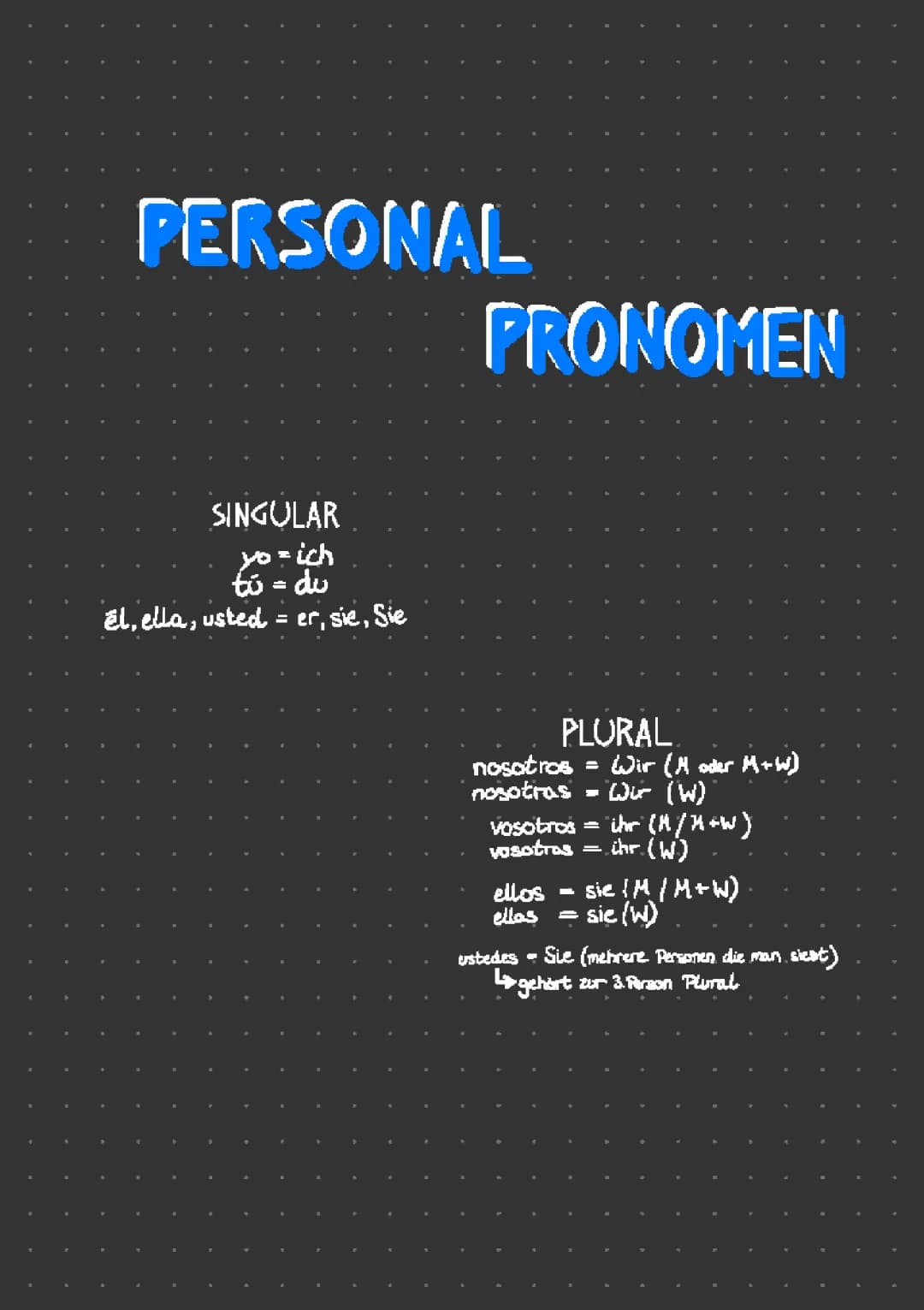 Personal Pronomen