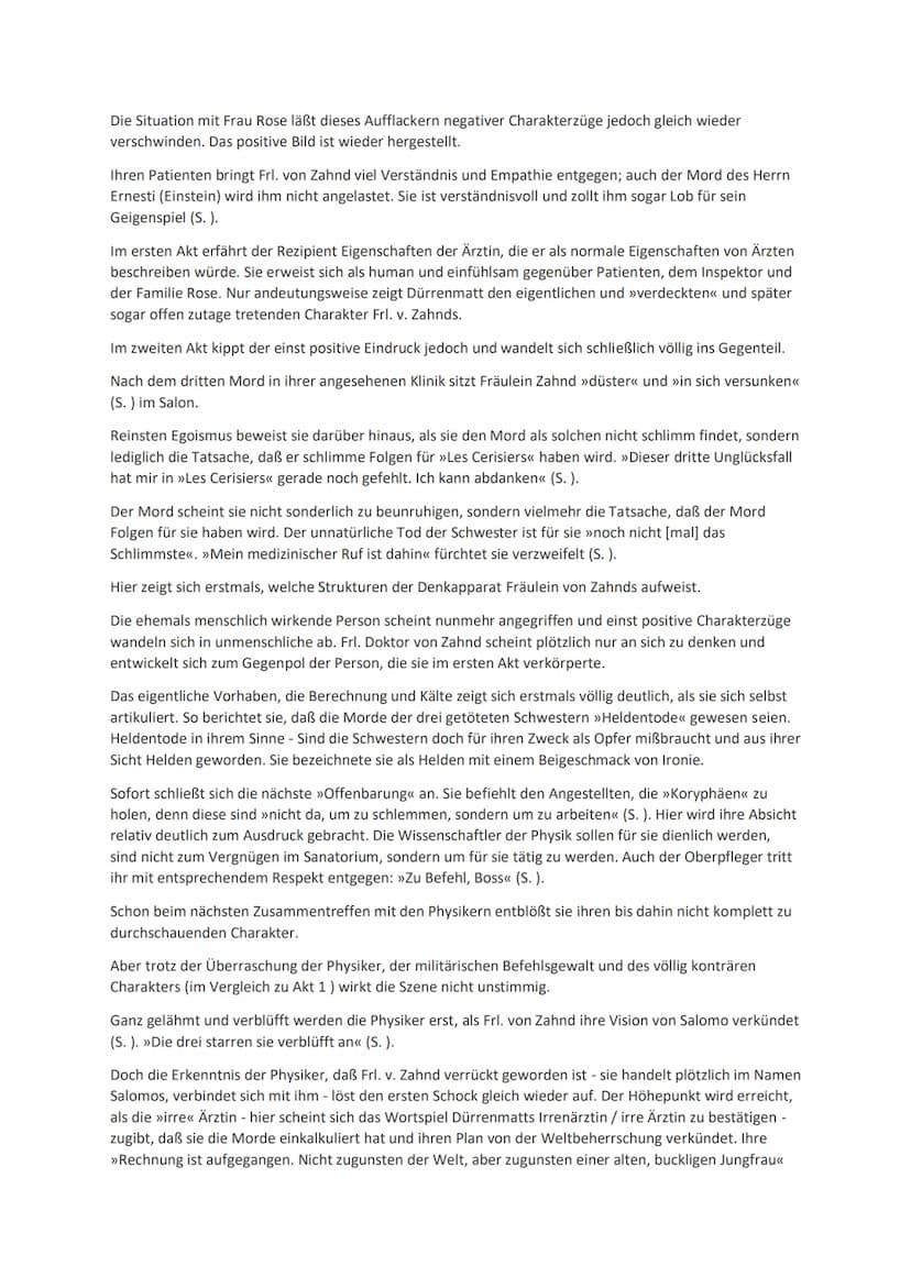 "Die Physiker", Friedrich Dürrenmatt
Die Thematik des Stücks läßt eine Transformation der Charaktere auf politische und gesellschaftliche
Ve