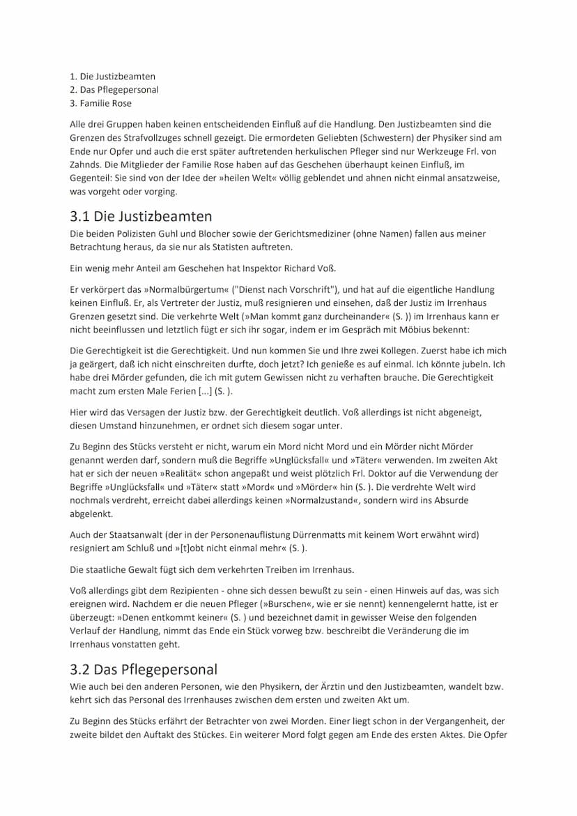 "Die Physiker", Friedrich Dürrenmatt
Die Thematik des Stücks läßt eine Transformation der Charaktere auf politische und gesellschaftliche
Ve