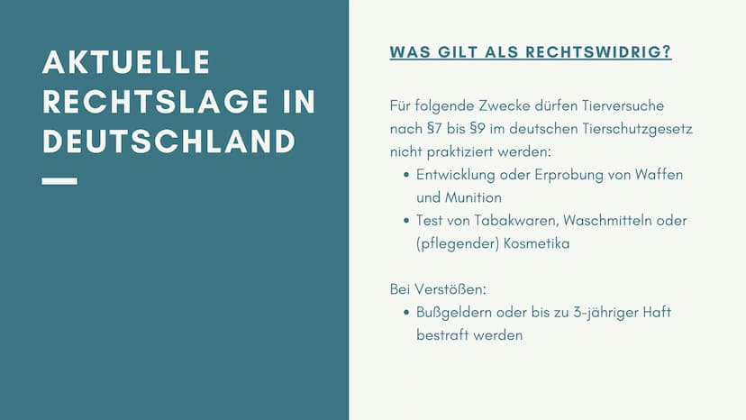 SIND
TIERVERSUCHE
MORALISCH
VERTRETBAR?
von ...
MSA-PRÄSENTATION Gliederung
1
Definition und Zwecke
2 Aktuelle Rechtslage in Deutschland
3 W