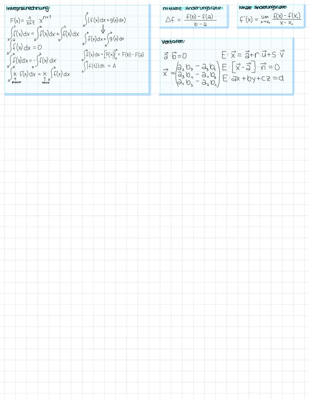 Prozent- und Zinsrechnung:
K.P
Z =
100
W=
P=
G=-
G.P
100
W
G
W.100
P
Ebene Figuren:
Körper:
P=
G=
cos(x)=
tan (x)= Gegenkathete
Ankathete
V 