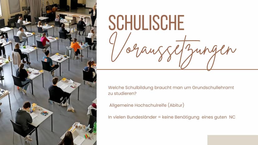 Beruf der
GRUNDSCHULLEHRERIN
(Lehrkraft) ÜBERSICHT
1. Aufgaben eines Lehrers
2. Vor- und Nachteile
3. Voraussetzungen
4. Schulische Vorausse