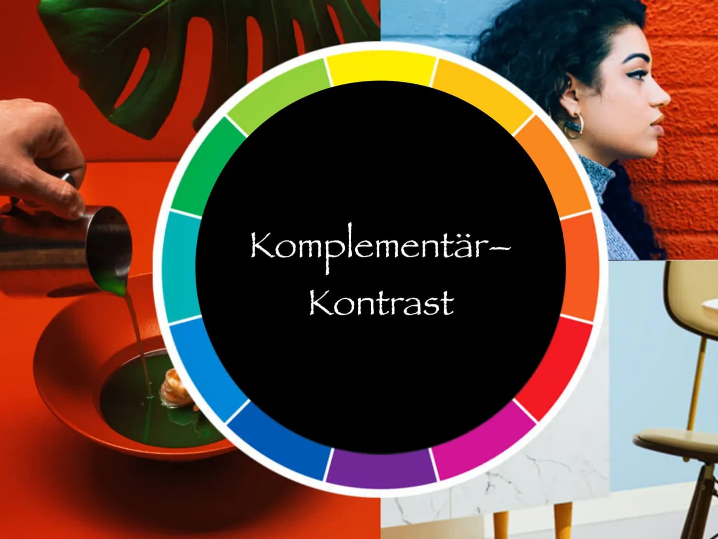 Komplementär-
Kontrast Inhaltsübersicht
Farbkreis nach Johannes Itten
Komplementärfarben einfach erklärt
Wirkung von Komplementärfarben und
