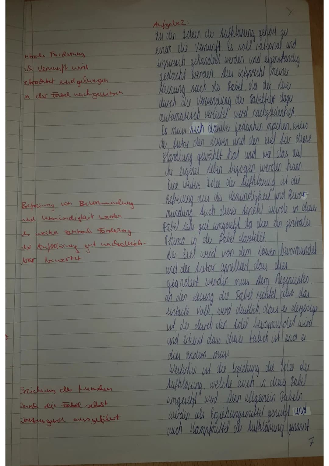 Name:Lisa Holm
DE2/Sz
Klausur Nr.1 - Literatur und Sprache um 1800
Aufgabenstellung:
1. Analysieren und Interpretieren Sie die Fabel.
G.E. L