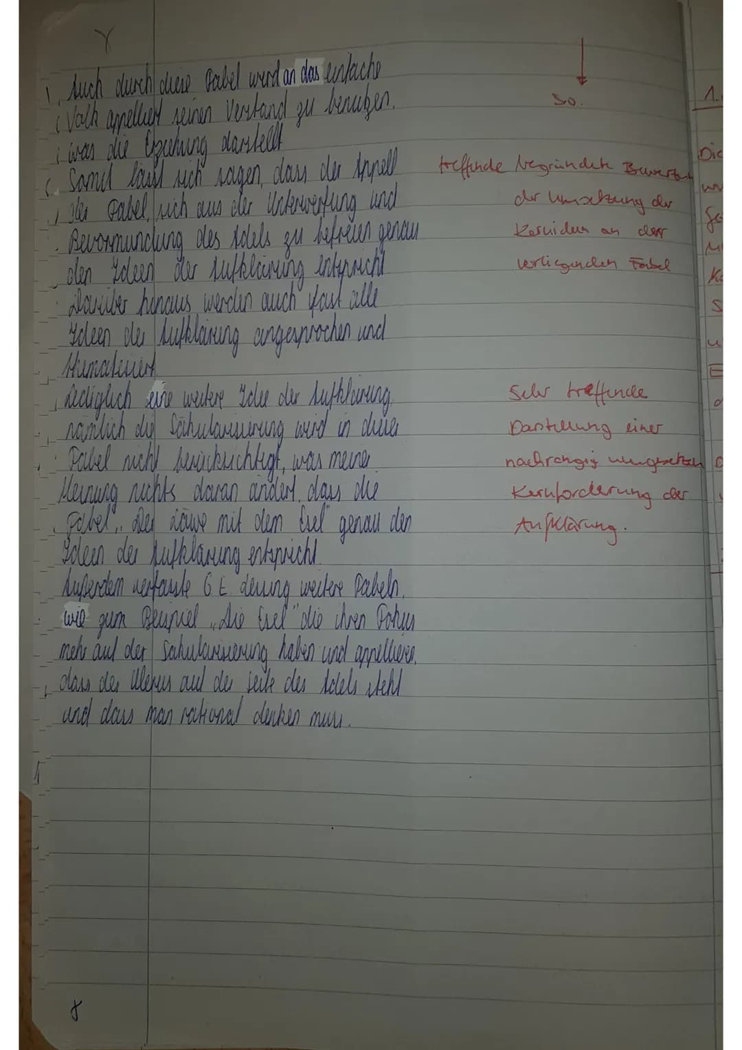 Name:Lisa Holm
DE2/Sz
Klausur Nr.1 - Literatur und Sprache um 1800
Aufgabenstellung:
1. Analysieren und Interpretieren Sie die Fabel.
G.E. L