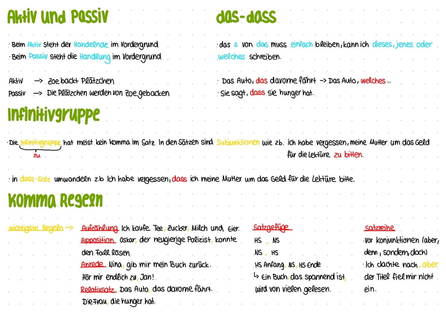 -Deutsch Prüfung
Wortarten
· Nomen→→> das Haus, die Frau, der Mann.
・Adjektiv wie ist etwas? klein, groß, dick
: Verb
was tut jmd.? tanzen, 