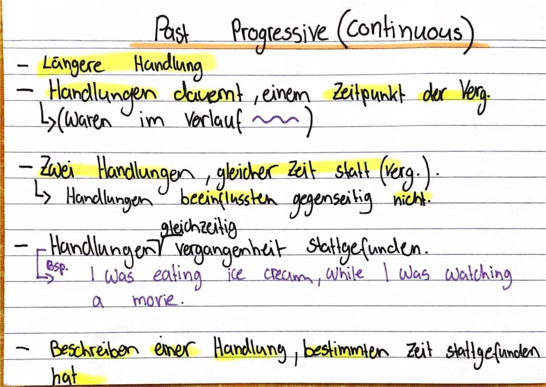 Past continuous (progressive)