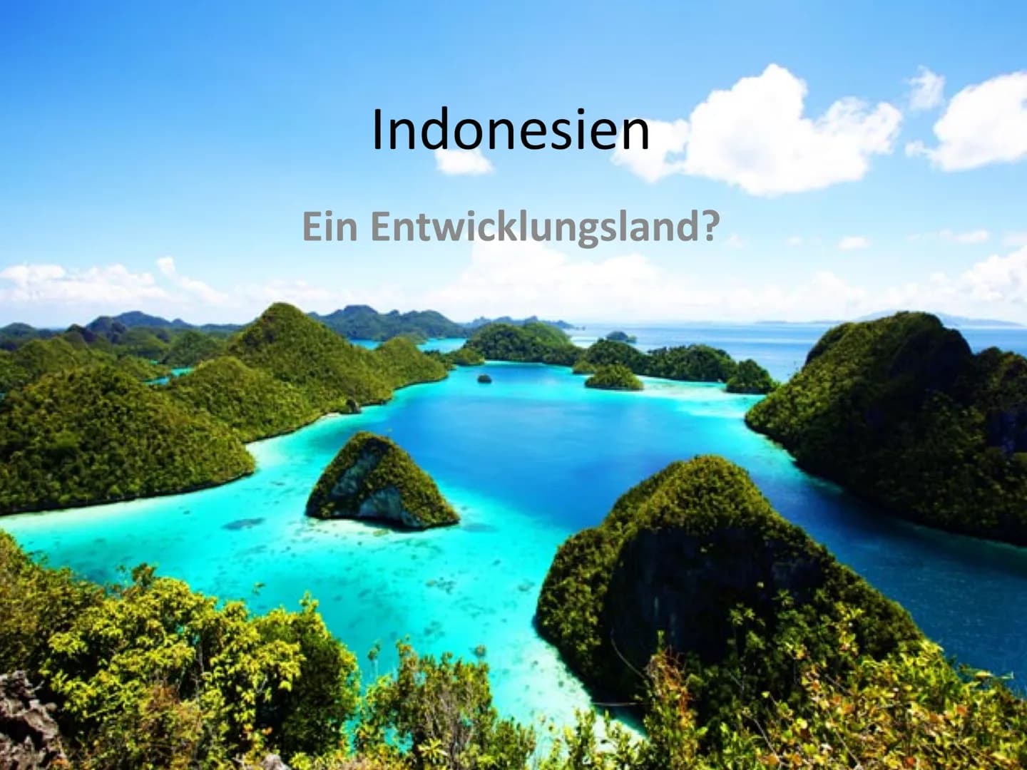 Indonesien
Ein Entwicklungsland? 1. Allgemein
2. Naturpotential
3. Landwirtschaft
Gliederung
4. Transmigrasi
5. Industrialisierung
6. 5 Welt