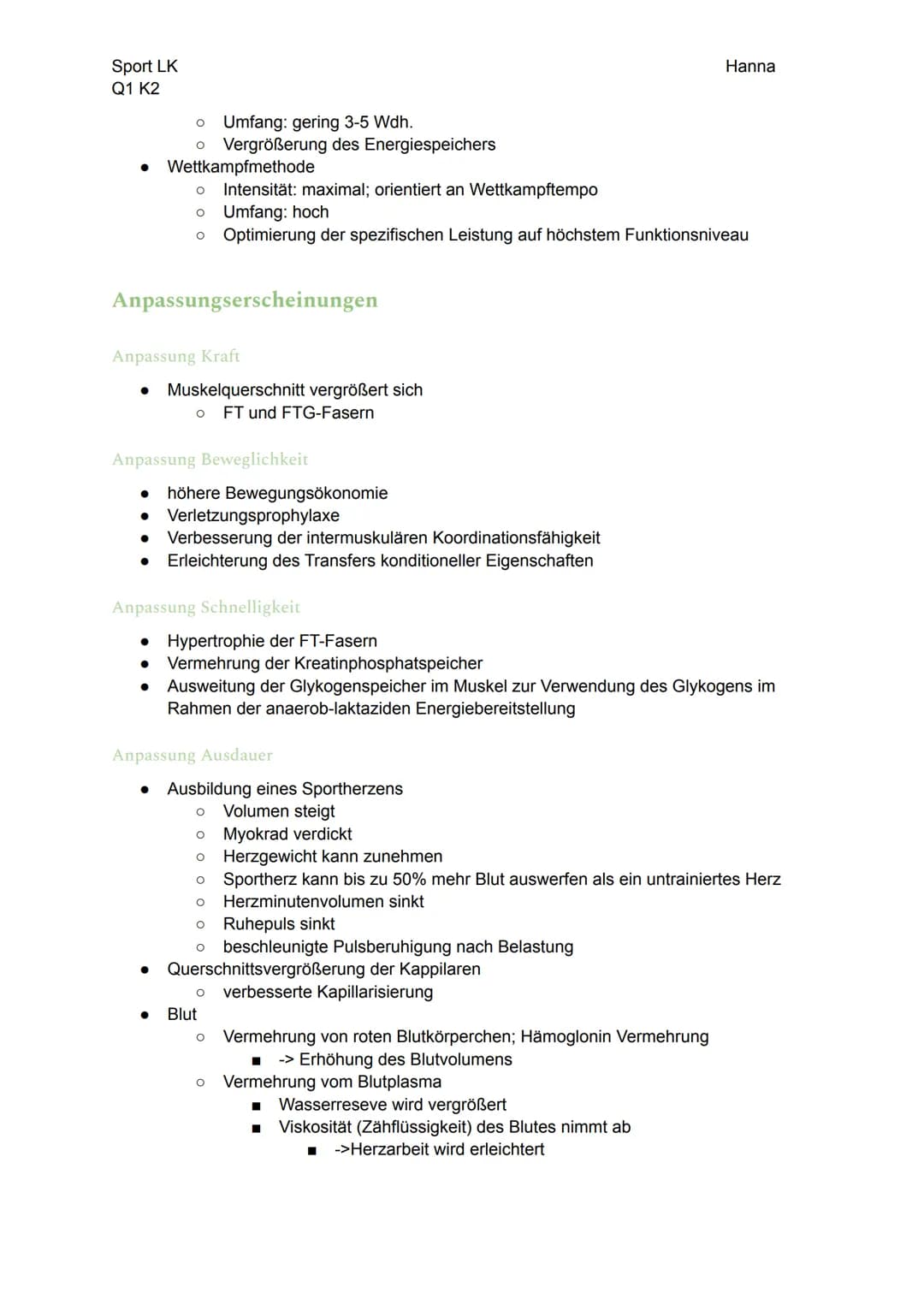 Sport LK
Q1 K2
Sport LK- Sportmotorische Diagnostik, Trainingssteuerung, Tapering,
Konditionelle Fähigkeiten, Trainierbarkeit, Trainingsmeth
