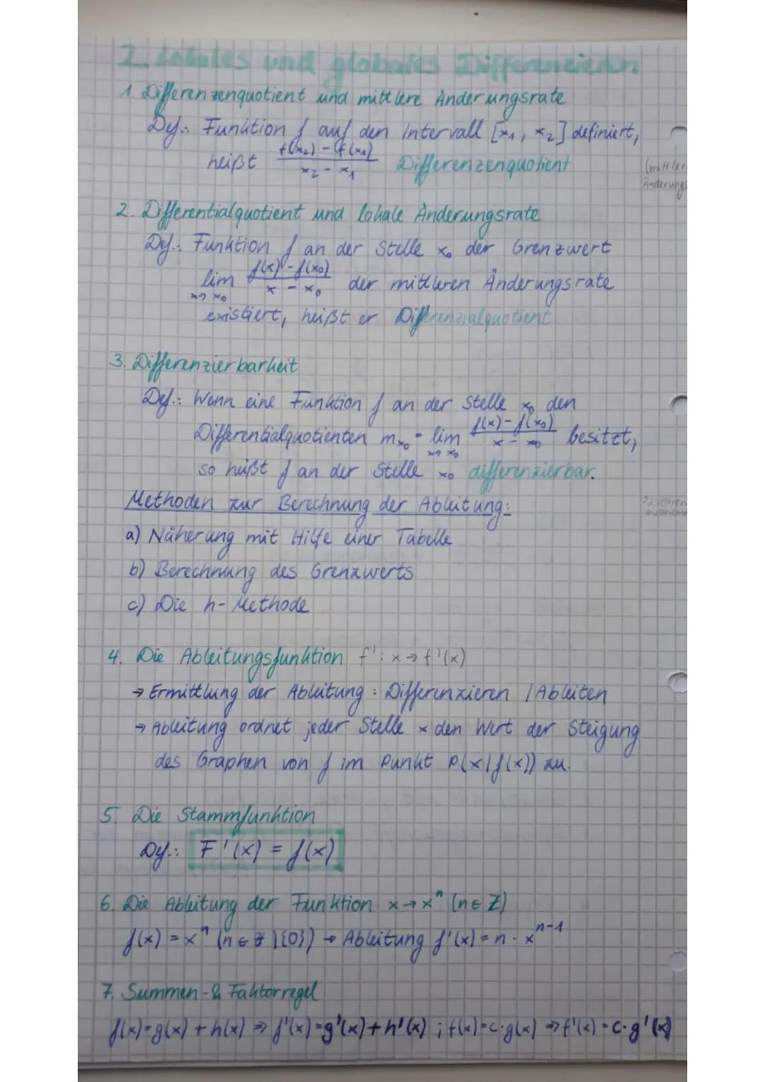 und globalts Differentian
Differen renquotient und mittlere Anderungsrate
Dyf.: Funktion I auf den Intervall [*₁, *₂] definiert,
Differenzen