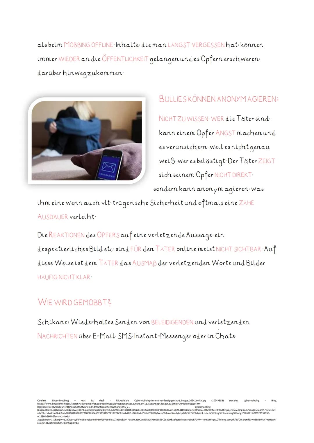 CYBERMOBBING
Du bist
hässlich
und der letzte
Dreck!!!!
Unter Cyber-Mobbing (=Cyber-
Bullying) versteht man das
ABSICHTLICHE BELEIDIGEN Bedro