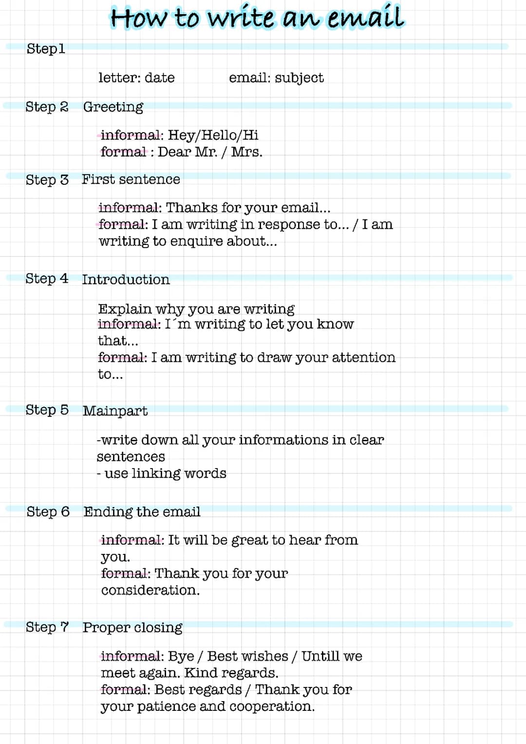 Englisch/ email