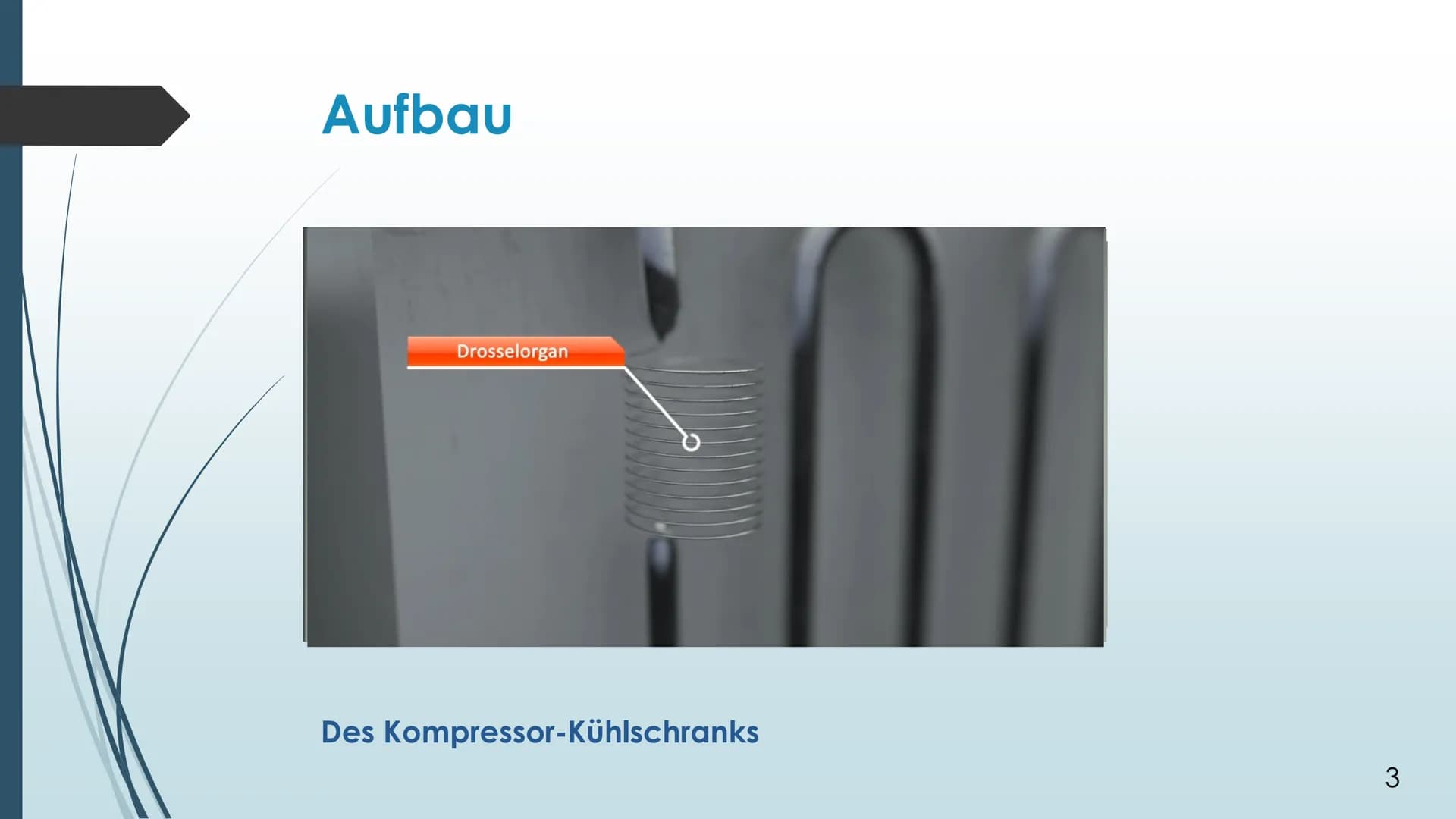 Der Kühlschrank Gliederung:
1.0 - Kompressor-Kühlschrank
1.1- Aufbau
1.2 - Grundprinzipien
1.3 - Funktion
2.0 - Absorber Kühlschrank
Zusamme