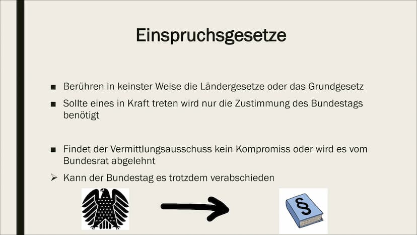 GESETZGEBUNGSPROZESS Allgemeines
■ Möglich auf Landes- und Bundesebene
■ Erfordert Mitwirkung bestimmter
Verfassungsorgane
➤ Verfassungsorga