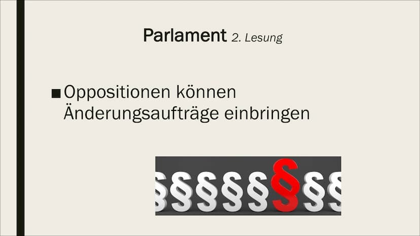 GESETZGEBUNGSPROZESS Allgemeines
■ Möglich auf Landes- und Bundesebene
■ Erfordert Mitwirkung bestimmter
Verfassungsorgane
➤ Verfassungsorga