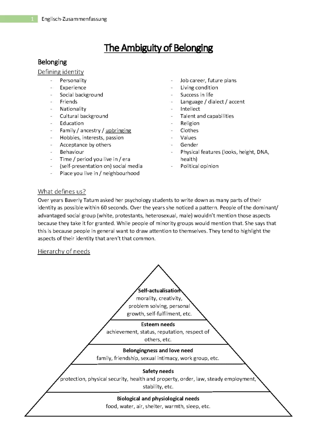 Understanding Ambiguity of Belonging: Meaning, Stories, and Theories
