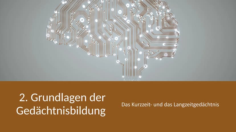 Erinnern und
Gedächtnis Inhaltsverzeichnis
1. Aufbau des menschlichen Gehirns
●
2. Grundlagen der Gedächtnisbildung
2.1 das Kurzzeitgedächtn