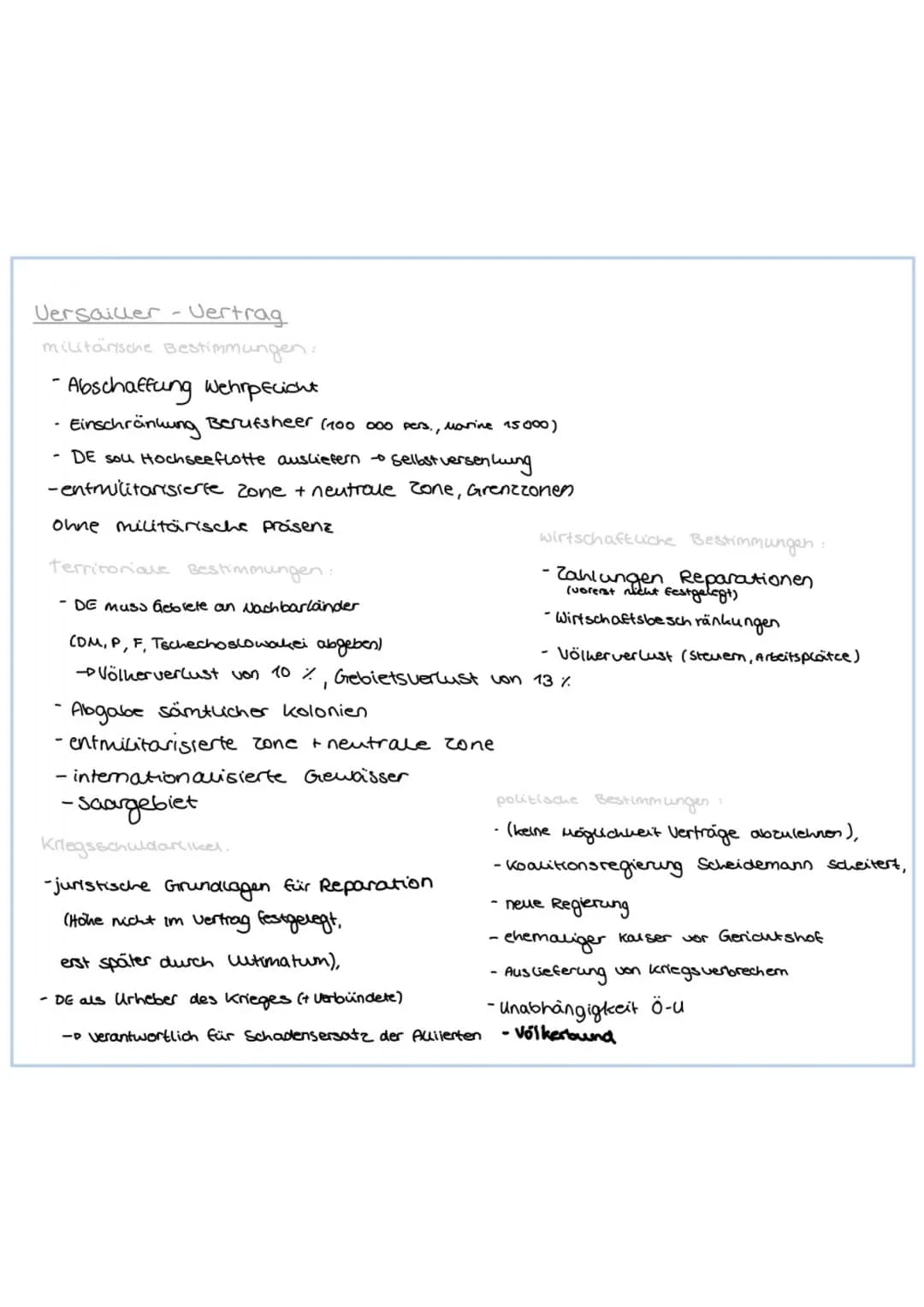 Versailler - Vertrag
militärische Bestimmungen:
Abschaffung Wehrpflicht
Einschränkung Berufsheer (100 000 pers., Marine 15.000)
- DE sou Hoc