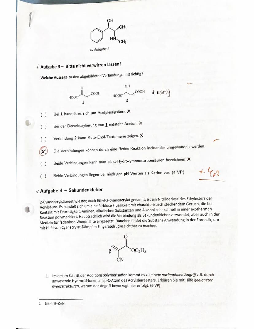 Leistungskurs Chemie
4. Kurshalbjahr
Klausur/12.2
Name:
Organische Chemie
Datum: 21. Mai 2021
Synthesen/Kunststoffe/Chiralität Bearbeitungsz